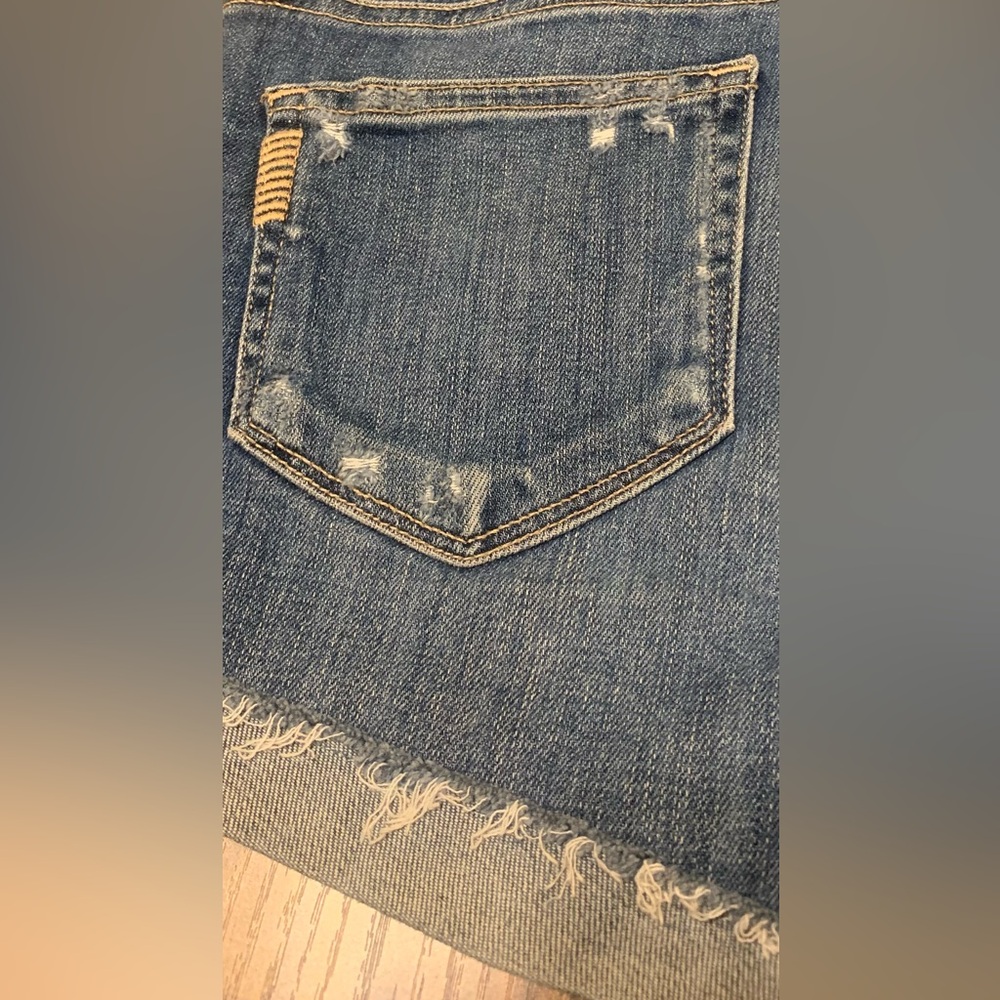 PAIGE Blue Distressed Denim Cutoff Jimmy Jimmy Shorts Sz 25 NWOT - Picture 8 of 14